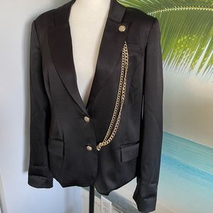 Guess Black Blazer With Chain